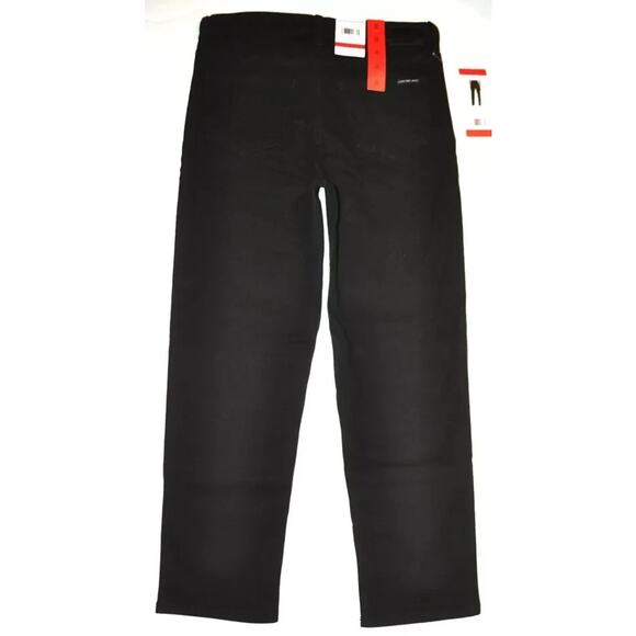 Calvin Klein Womens Inseam 29" Jet Black High Rise Mom Jeans Stretch NWT 12 - Picture 6 of 12